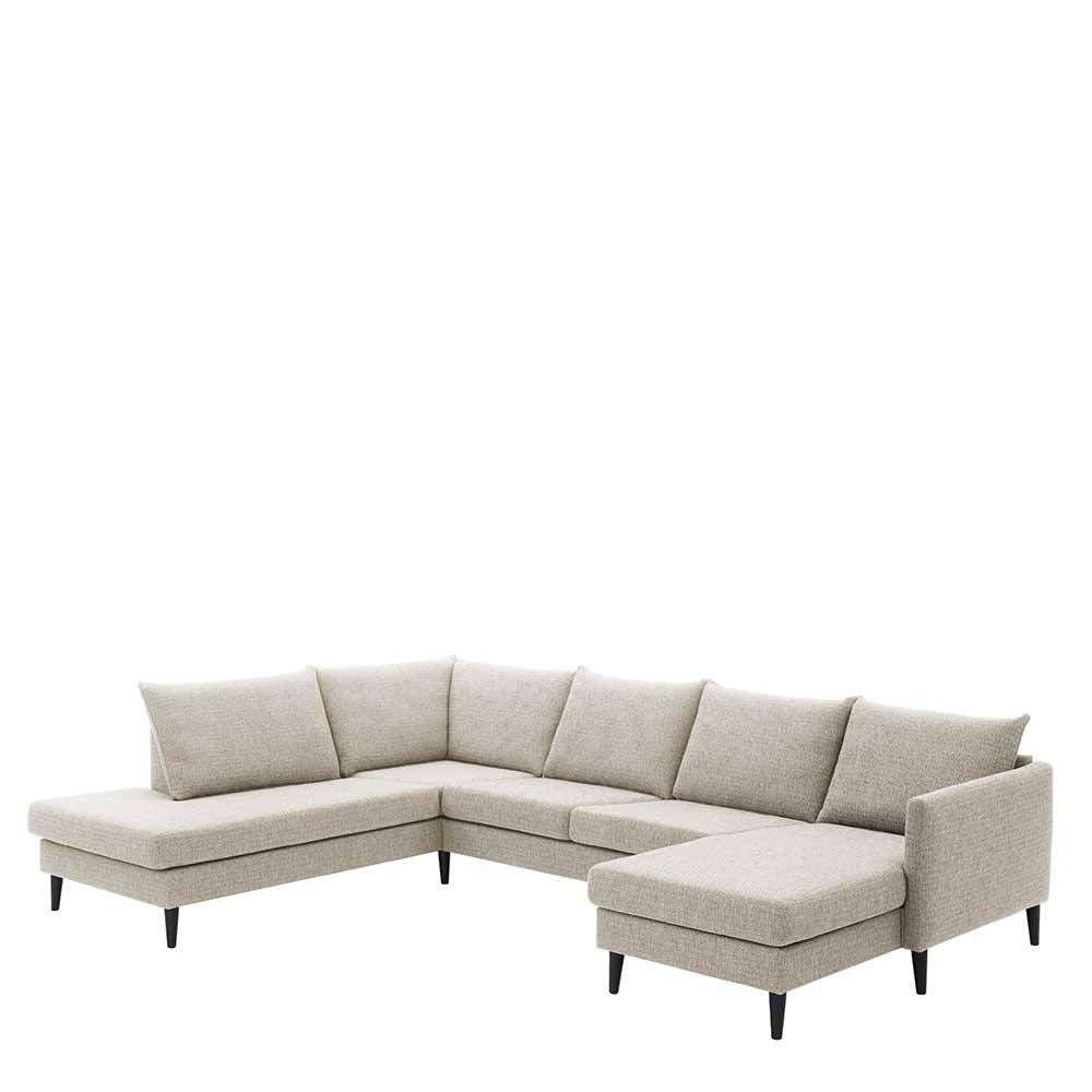 U-Form Wohnlandschaft in Creme - Bentema