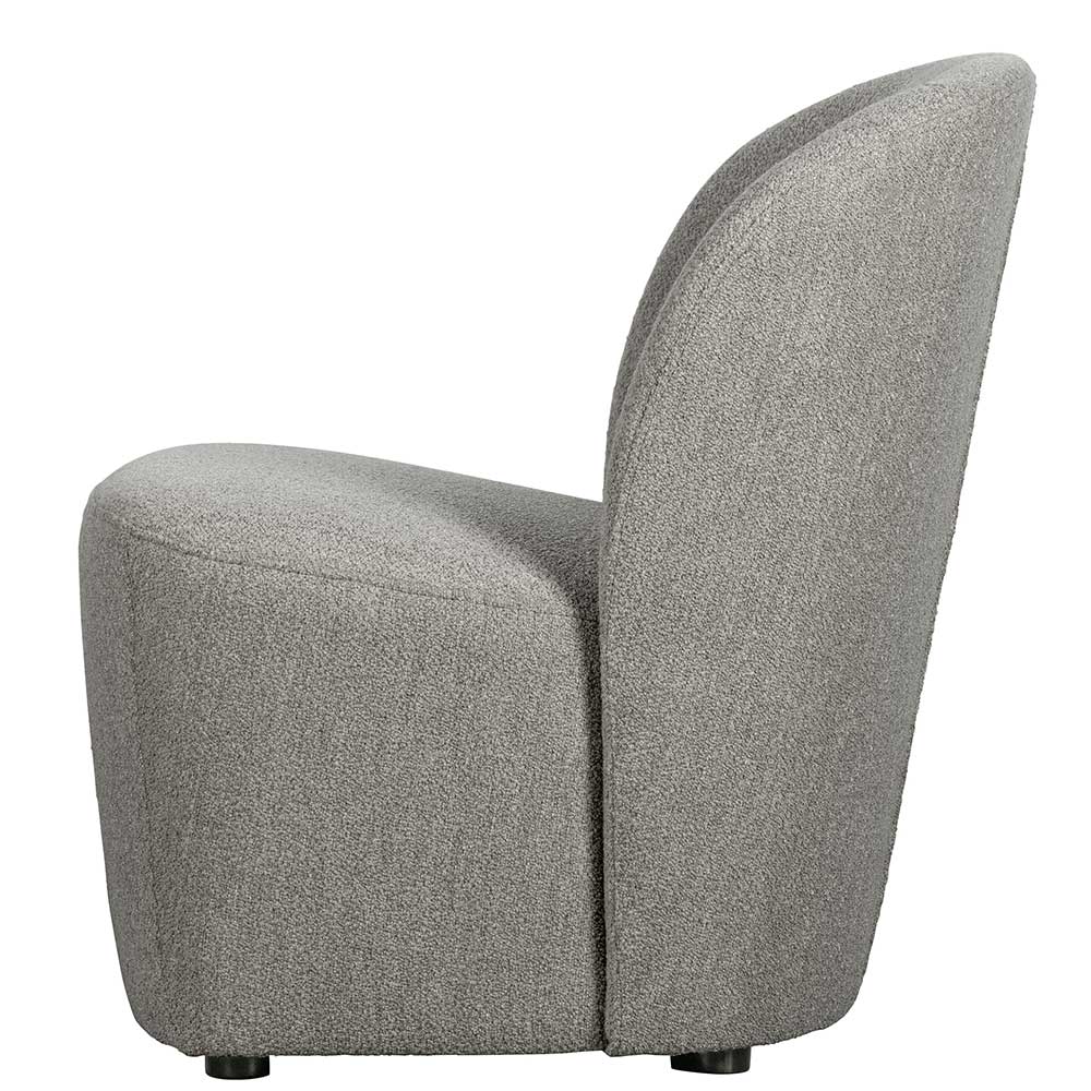 Einzelsessel in Grau Boucle Stoff - Nurcia
