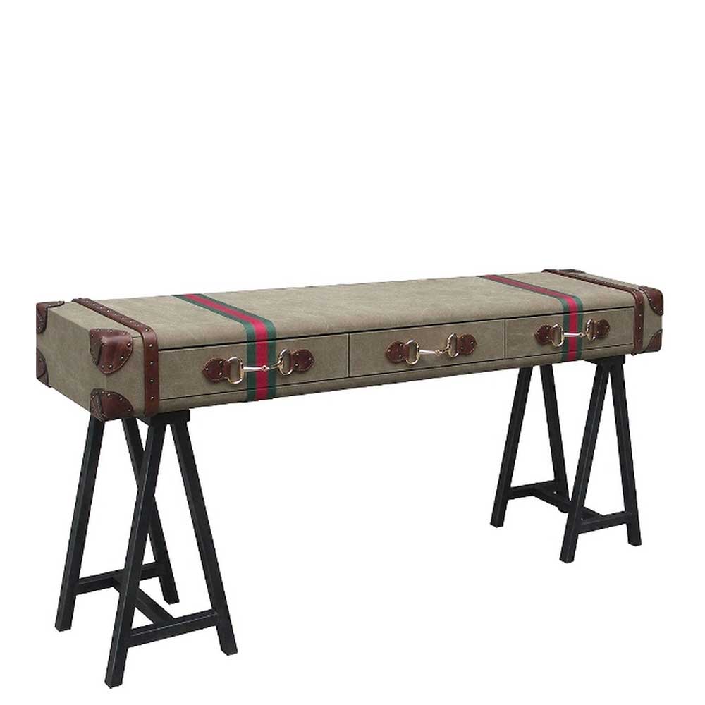 Vintage Design Konsolentisch im Koffer Look - Sketto