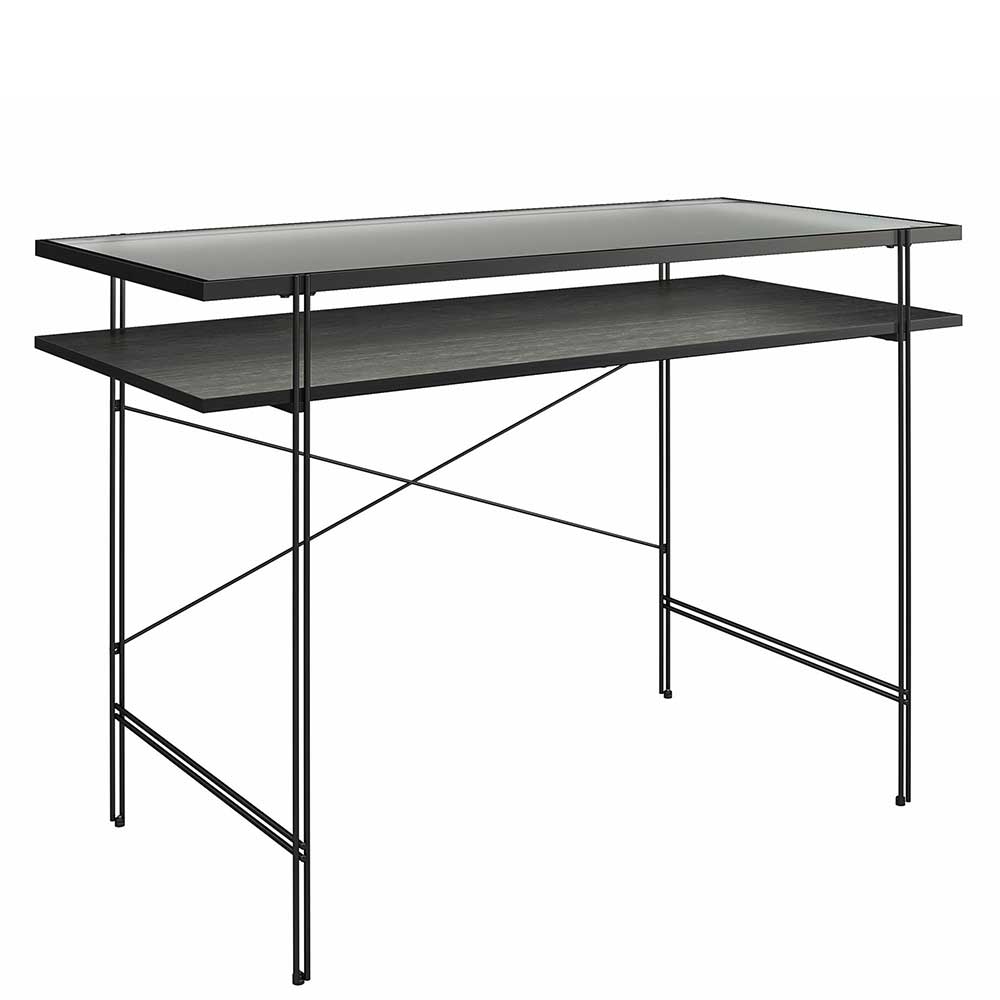 Glas Schreibtisch mit Rillenstruktur - Pluggia