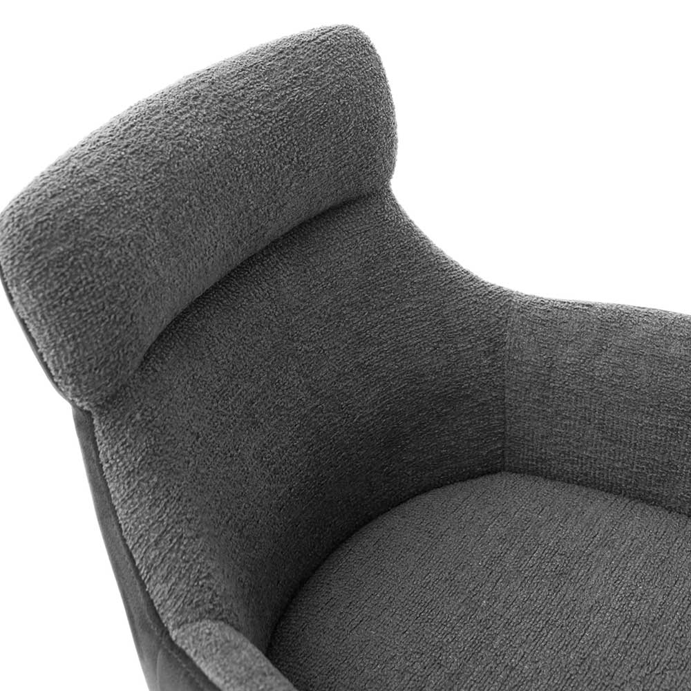 Esszimmer Sesselstuhl in Anthrazit - Prising (2er Set)