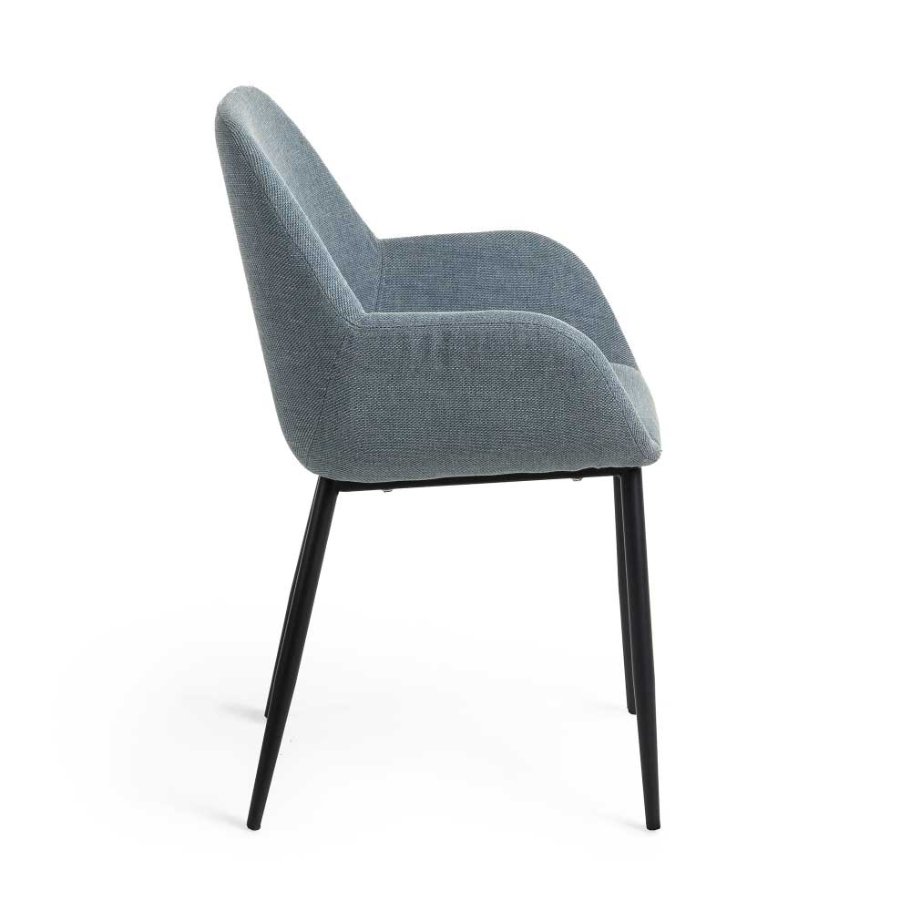 Blauer Esszimmer Sessel Retro - Amarello (4er Set)