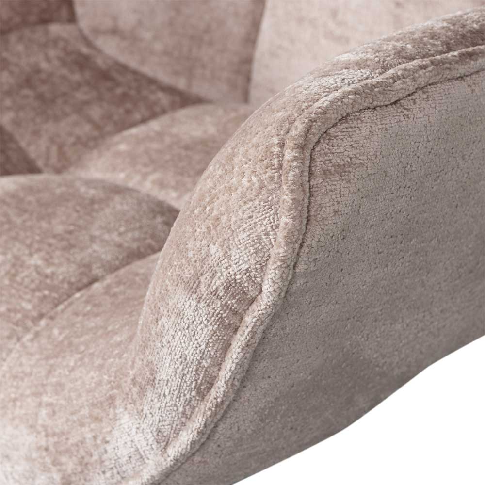 Chenille Polstersessel in Taupe - Konzit