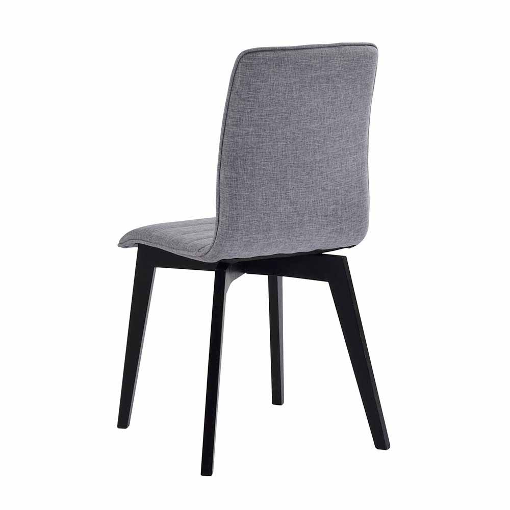 Esstisch Stuhl in Grau & Schwarz - Soveltra (2er Set)