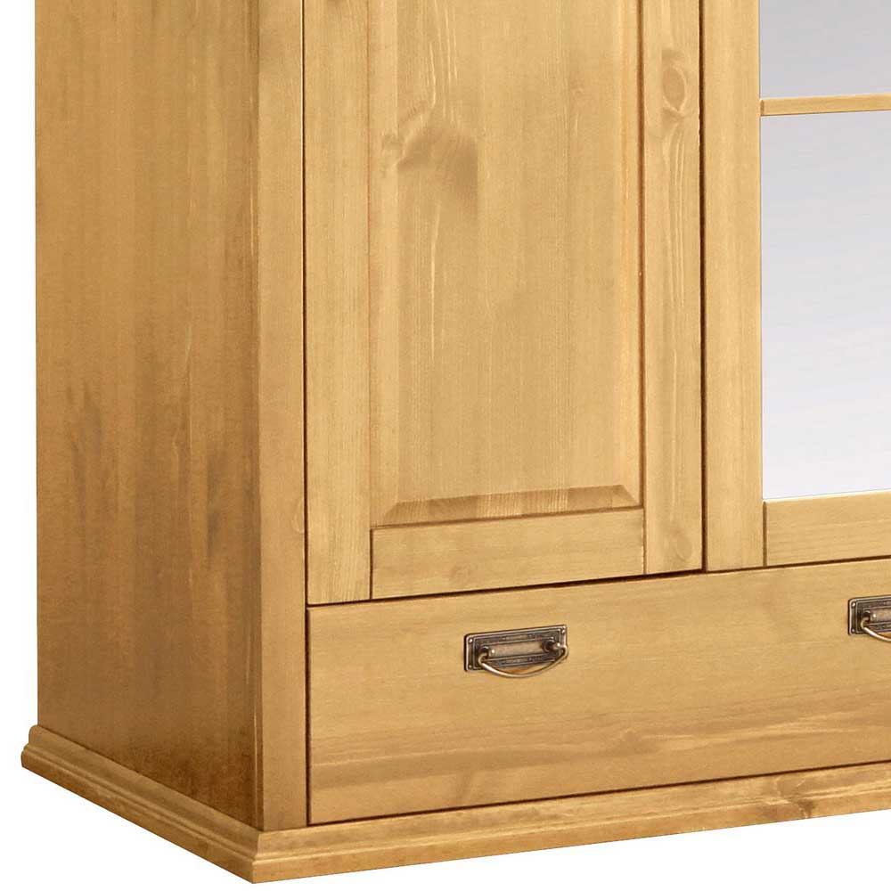 Massivholz Schlafzimmerschrank mit Spiegeln - Inhusa