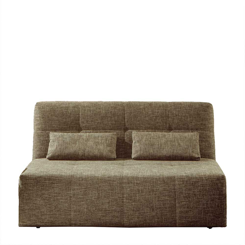 Schlafsofa ohne Armlehnen in Graubraun - Genn
