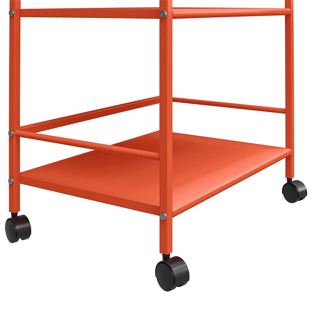 Metall Servierwagen in Orange - Troketta