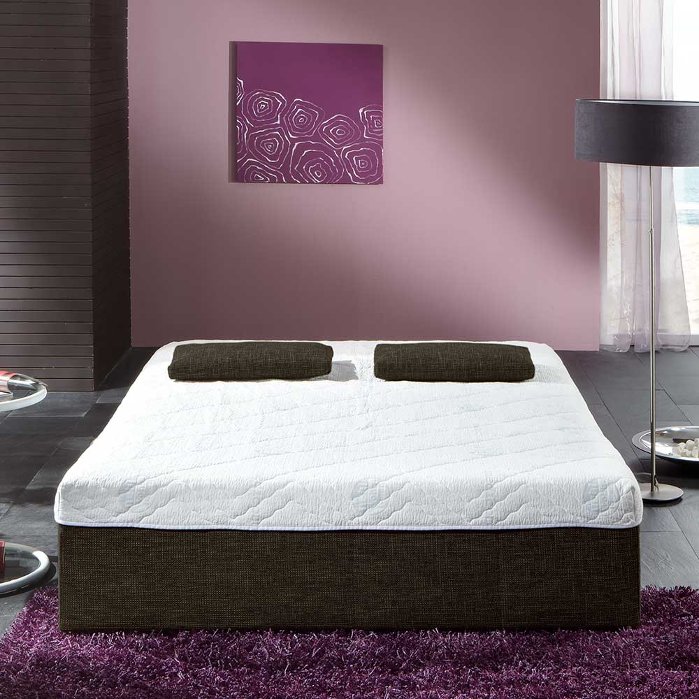 Sofabett in Dunkelbraun Strukturstoff - Merida