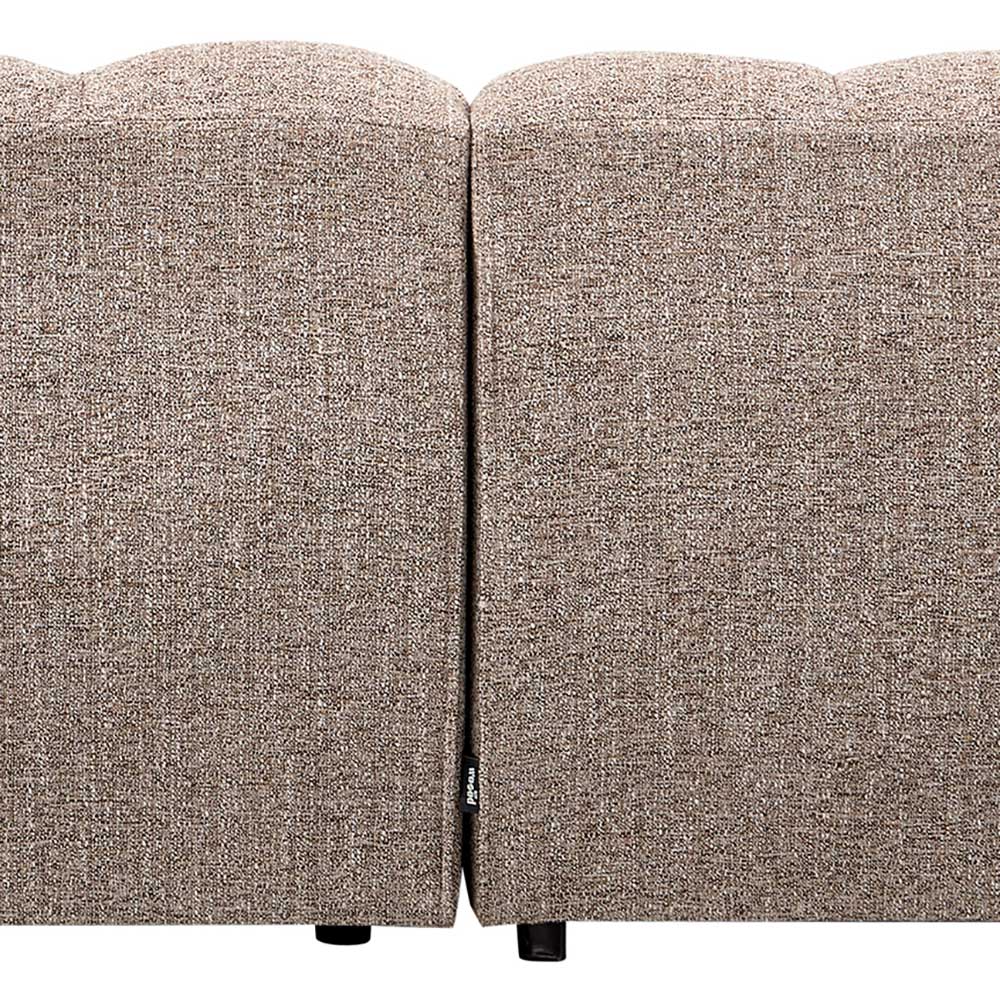 Scandi Ecksofa in Hellbraun meliert - Niklai