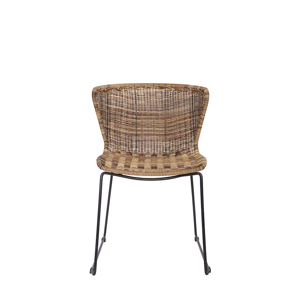 Design Stuhl Mevrinus aus Polyrattan (2er Set)