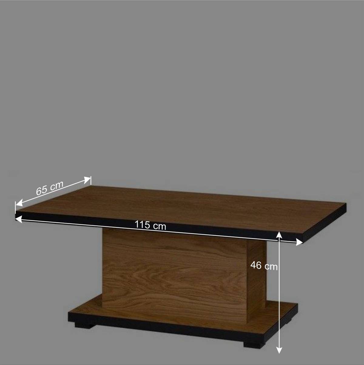 Wohnzimmer Säulentisch in Eiche - Sennya