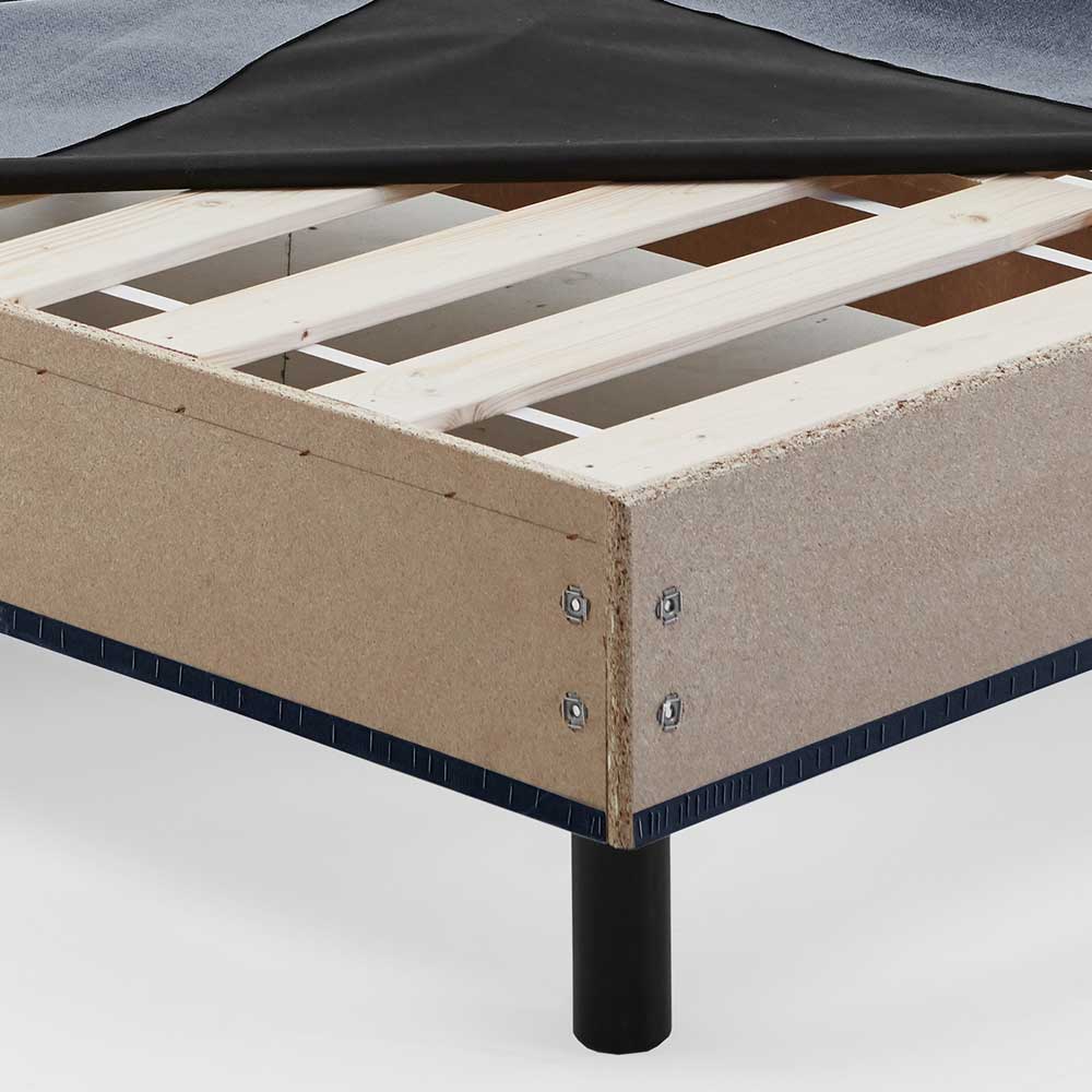 Bett für schräge Wände aus Webstoff in Blau - Jamesson
