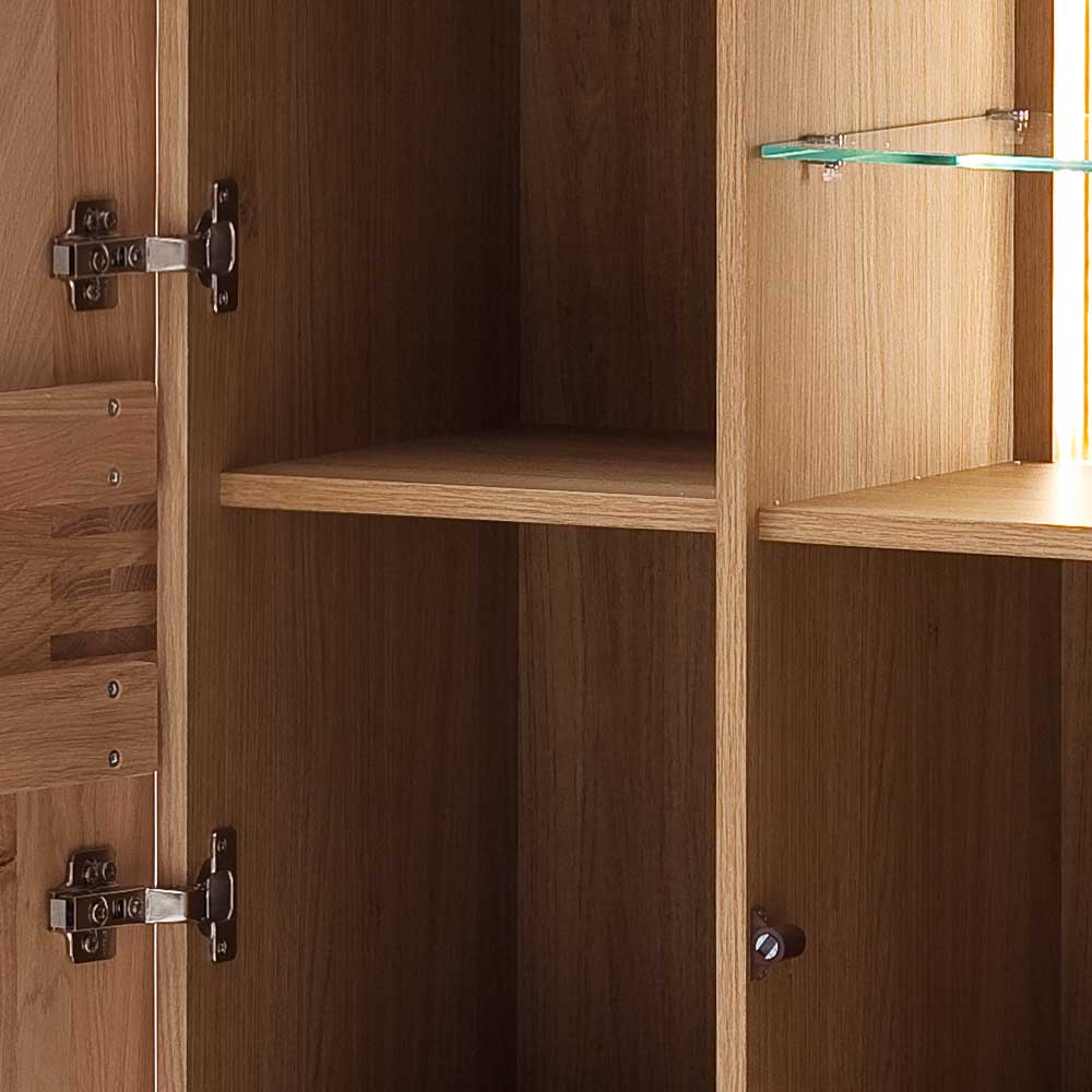 90x136x37 Stauraumvitrine als Highboard - Crupean