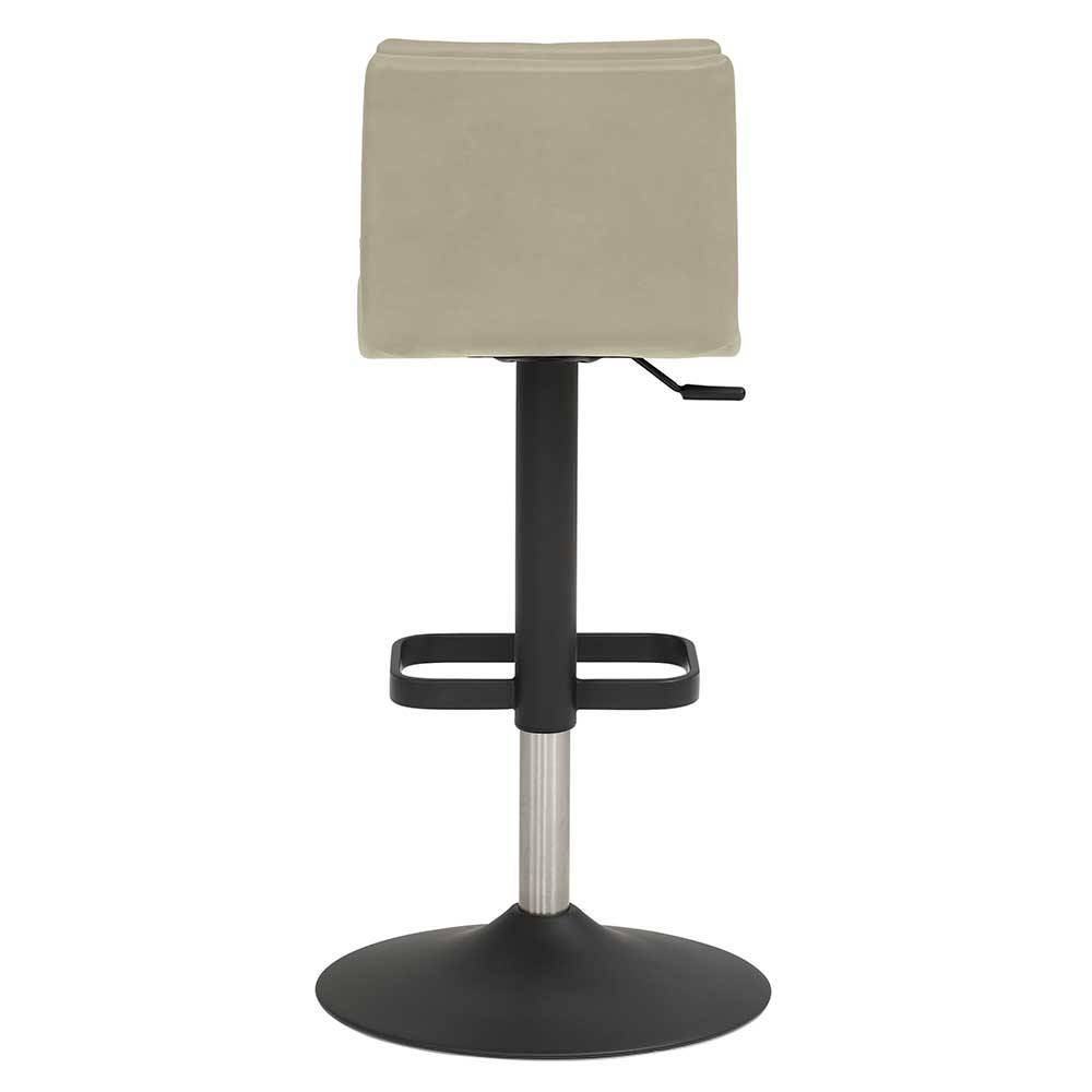 Gepolsterter Barstuhl in Taupe & Schwarz - Cantabry