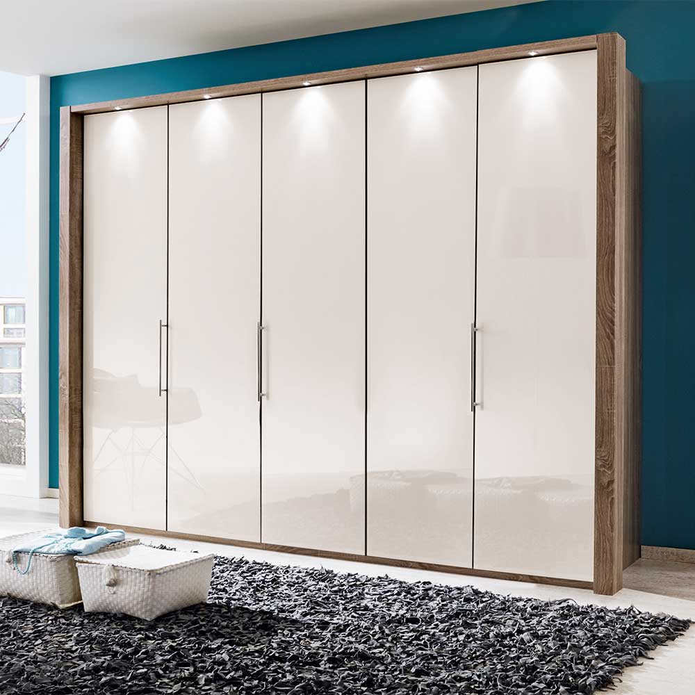 Kleiderschrank mit Falttüren & LED Beleuchtung - Sumilar