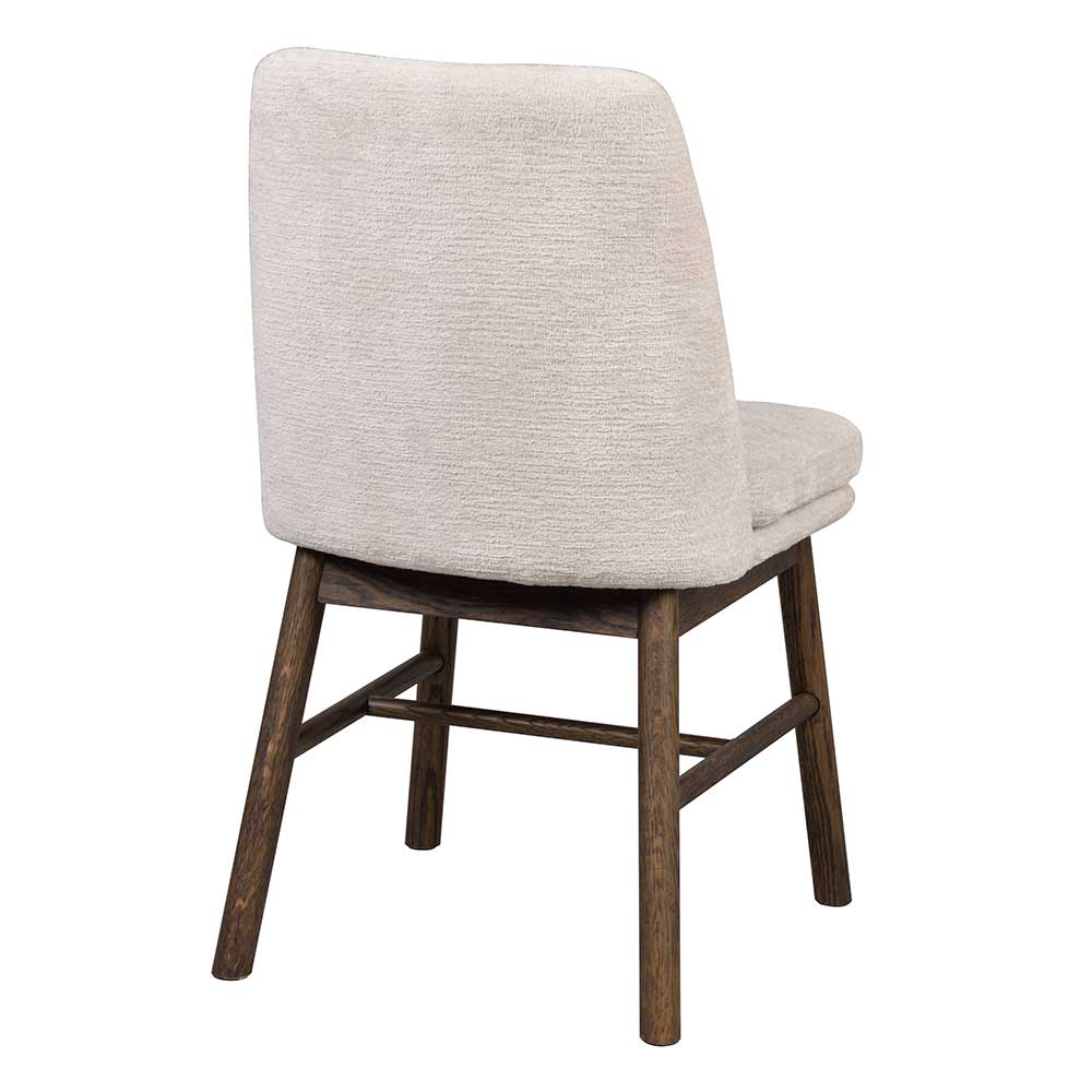 Stühle in Creme und Eiche Dunkel - Dominico (2er Set)