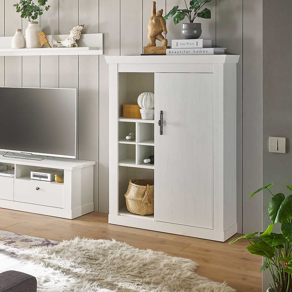 Highboard in weißer Holzoptik Pinie - Liancos