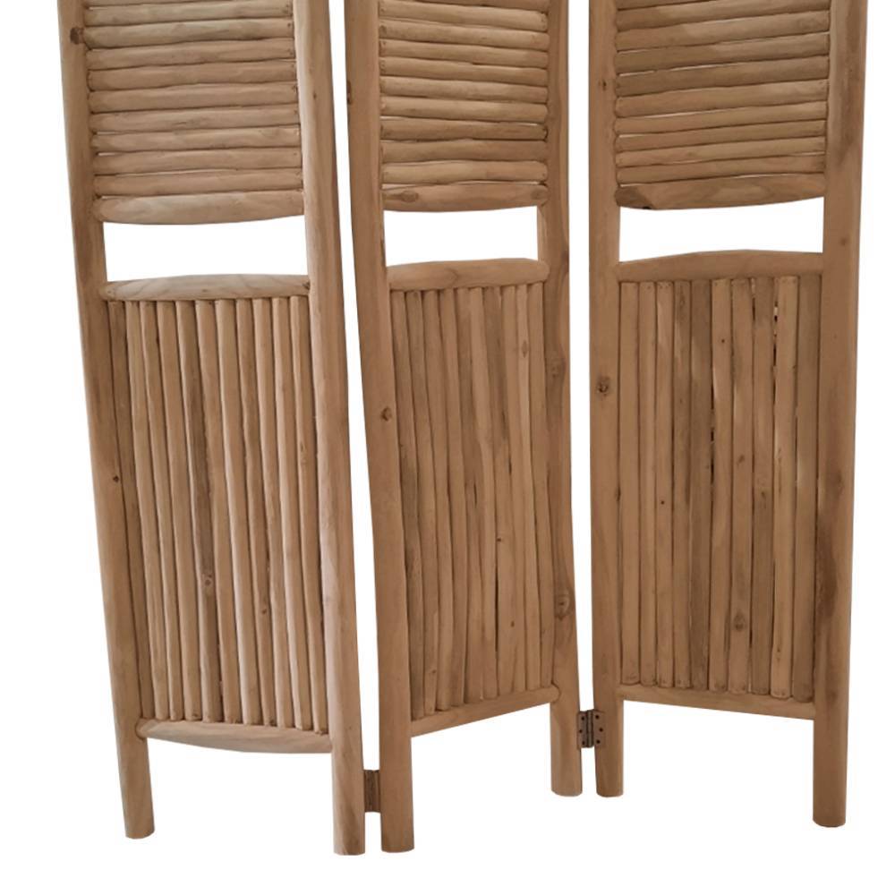 Outdoor Paravent aus Teak Massivholz - Ansgar