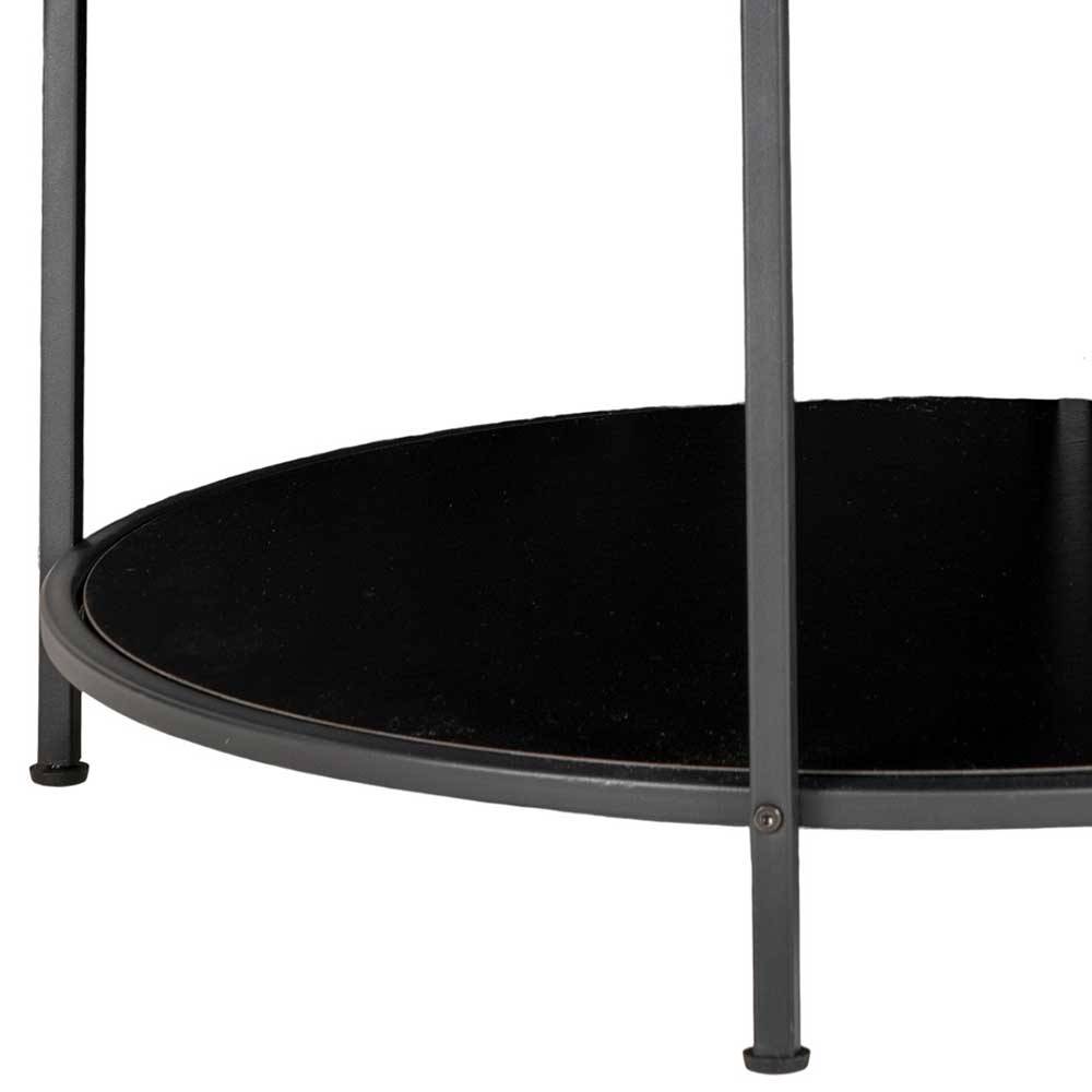 Schwarzer Sofatisch mit Ablage in modernem Design - Caveira