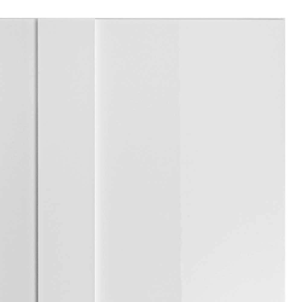 2-türiger Hochglanz Schrank in Weiß - Kerym