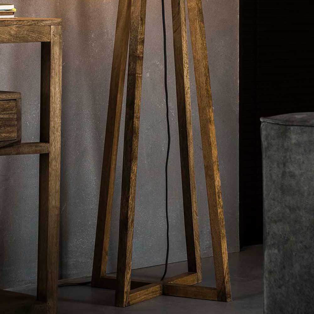 Stehleuchte mit Massivholz Bügelfuß - Unique