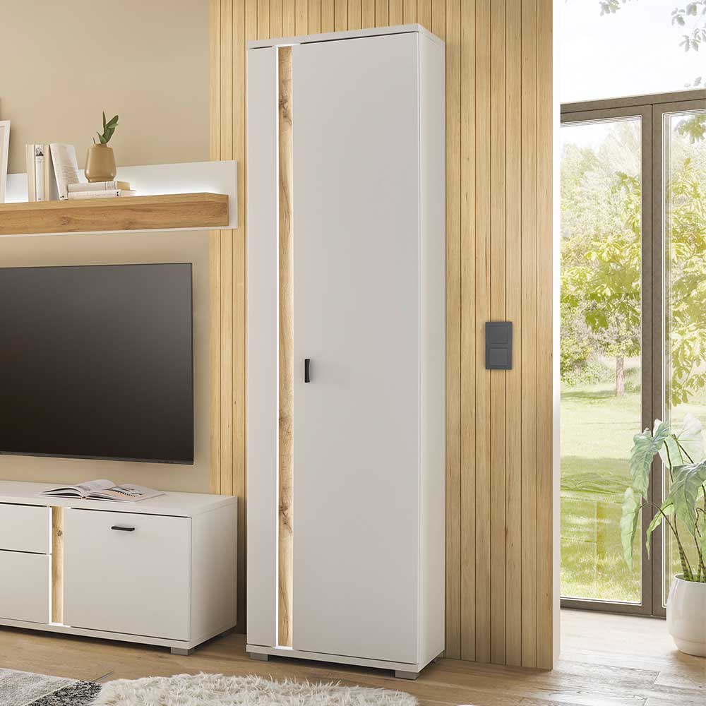 Wohnzimmer-Hochschrank mit LED Beleuchtung - Racelyn
