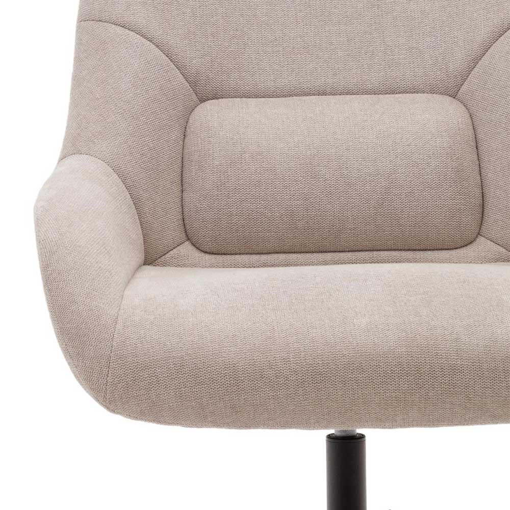 Design Sessel in Beige Chenille - Bitania