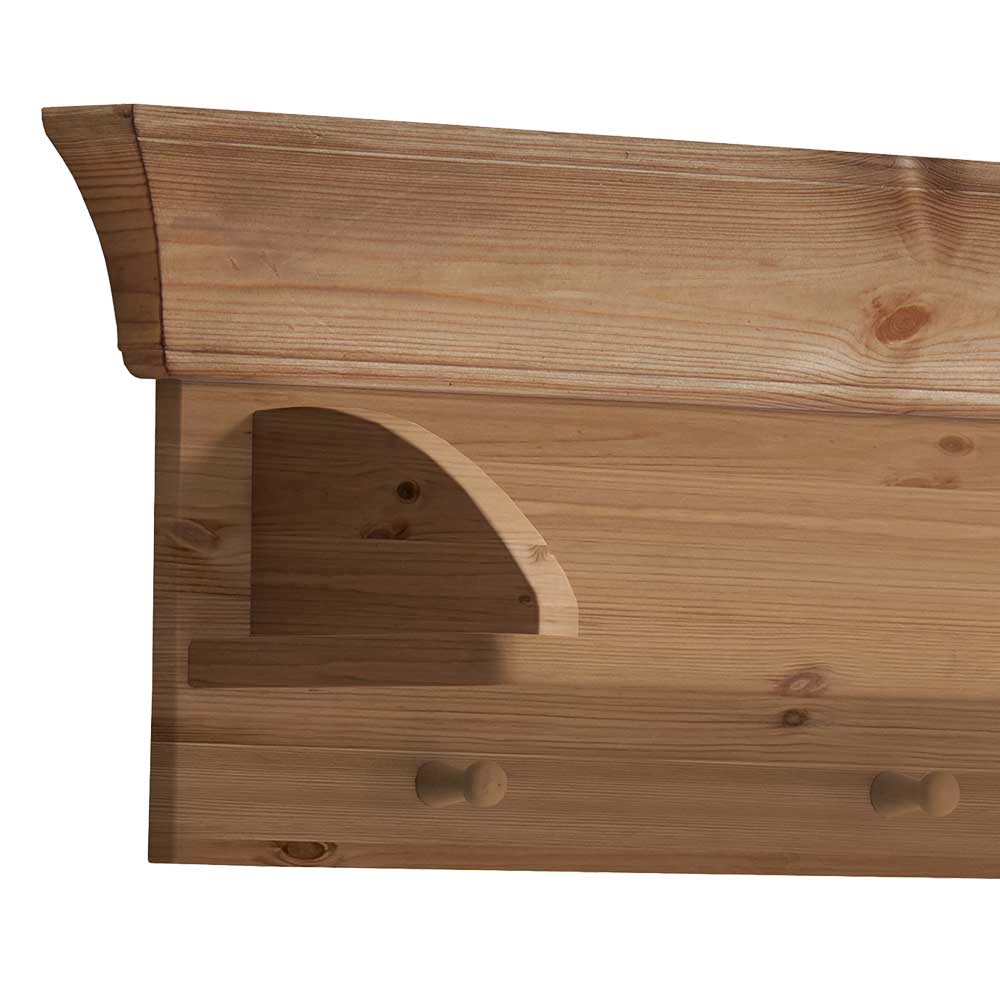 Kiefer Wandhängeregal mit 5 Haken - Piatra