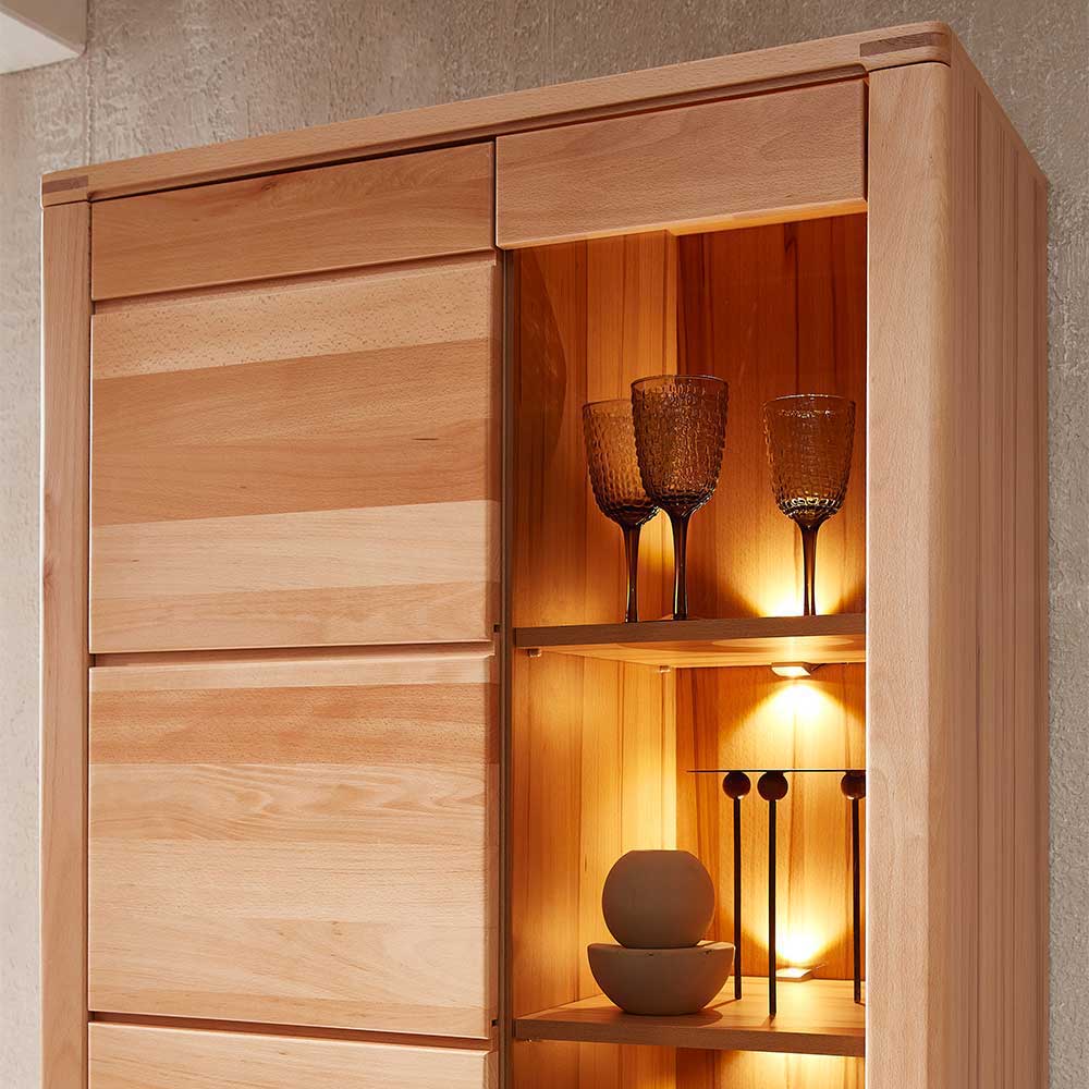 Wohnzimmer TV Anbauwand Möbelset - Amyonta (vierteilig)