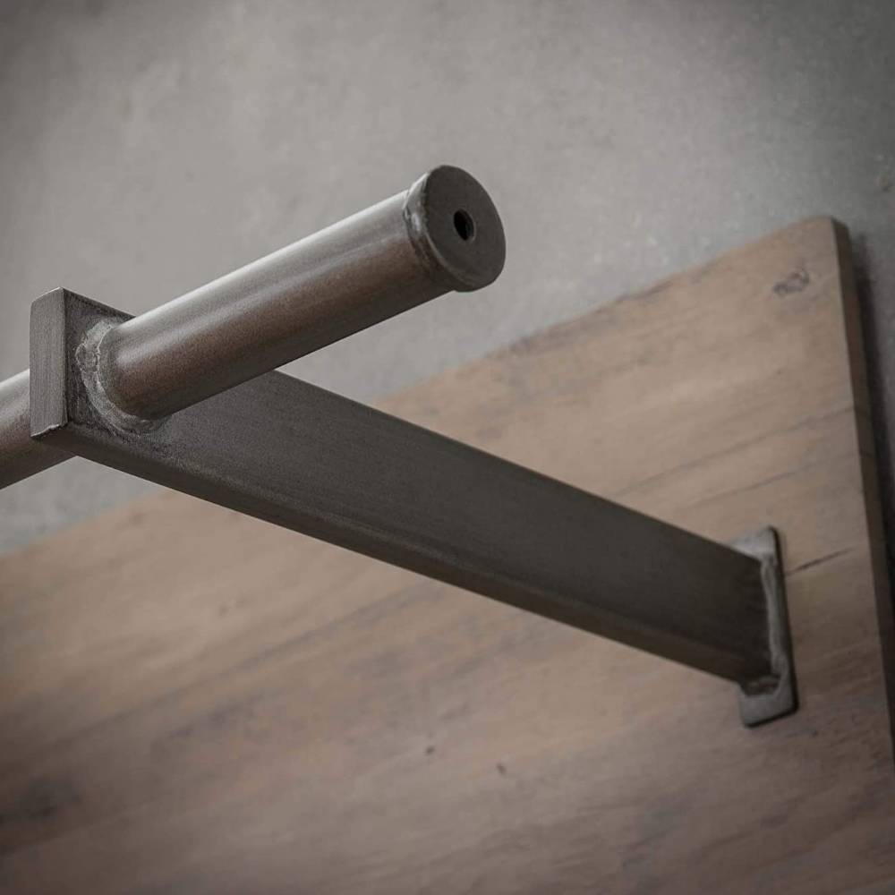 Wandgarderobe in Eiche Optik und Silbergrau - Kreta