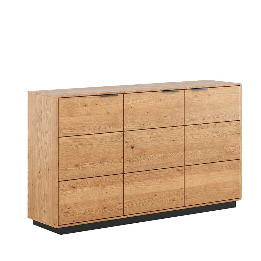 Eichenholz Sideboard mit Sockelgestell - Judita