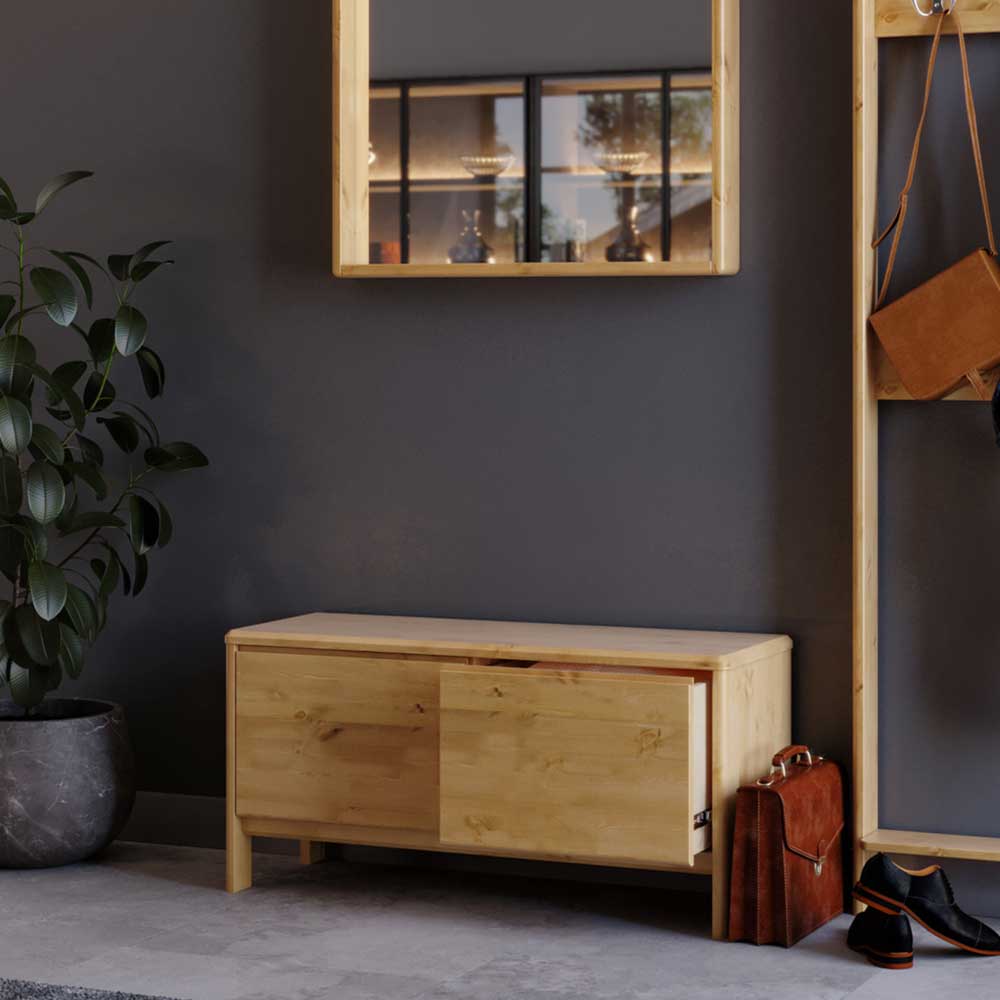 98x48x34 2 Schubladen Kommode aus Kiefer - Etvina