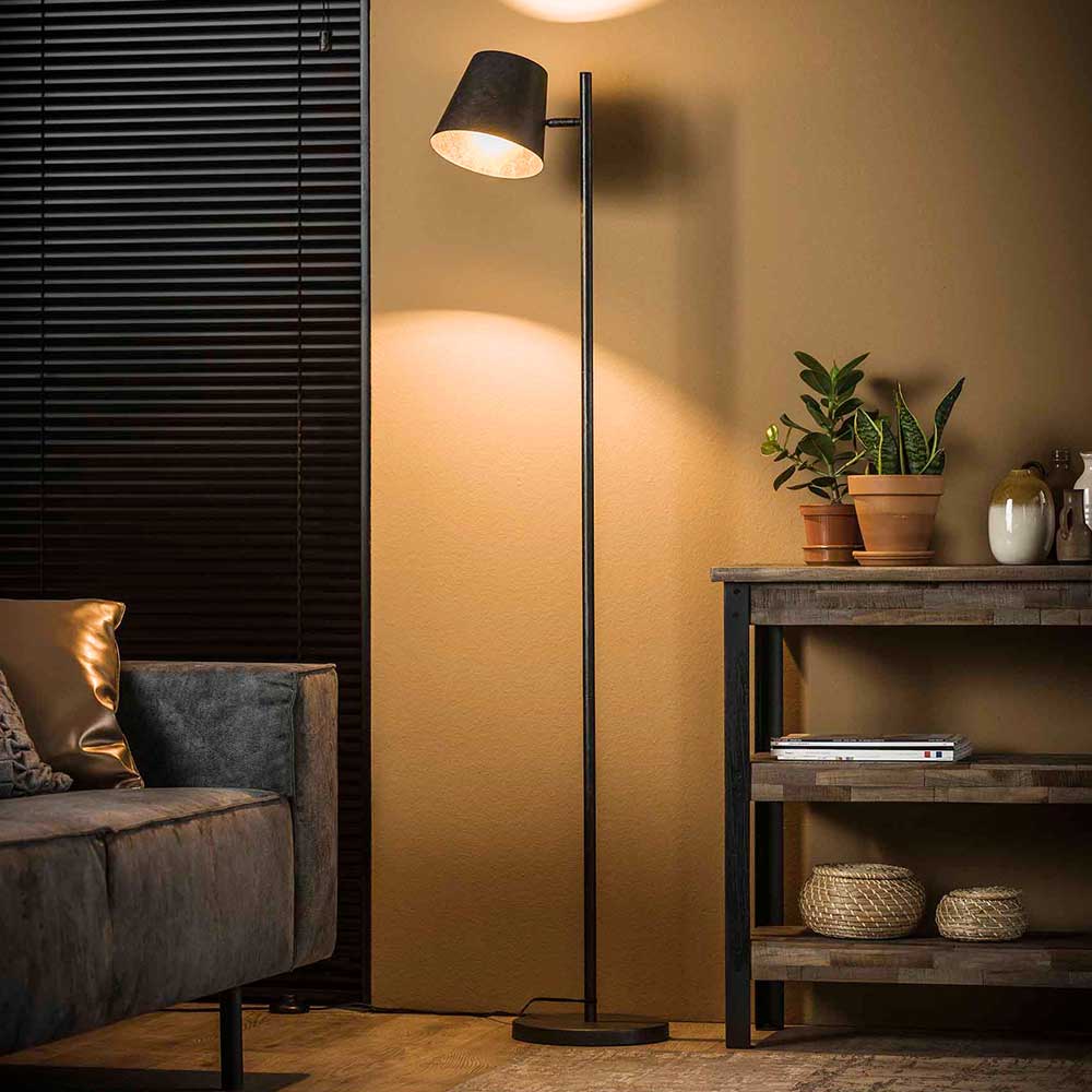 157cm hohe Stehlampe in Anthrazit - Cerine
