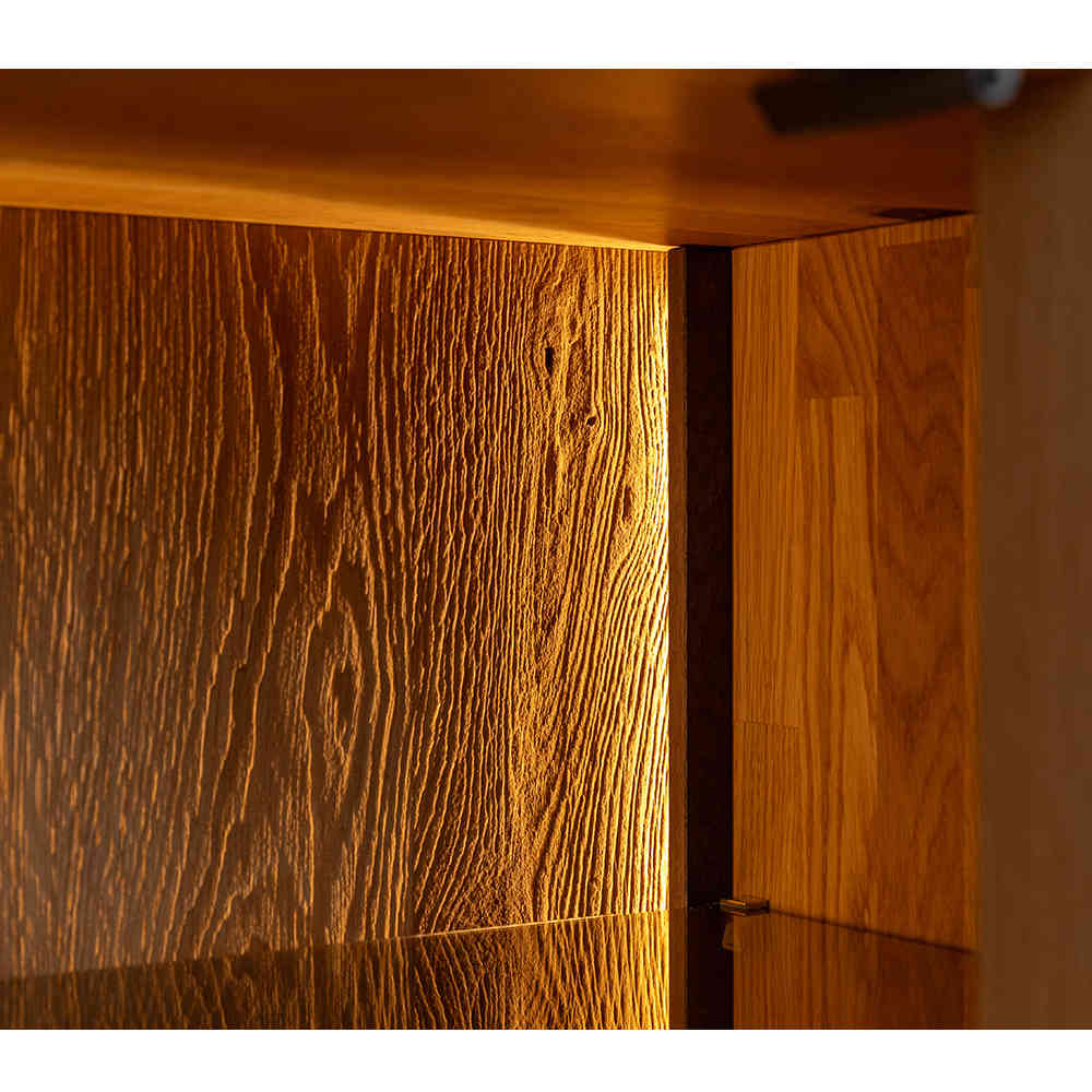 TV Lowboard mit Glas und LED Beleuchtung - Cocondar