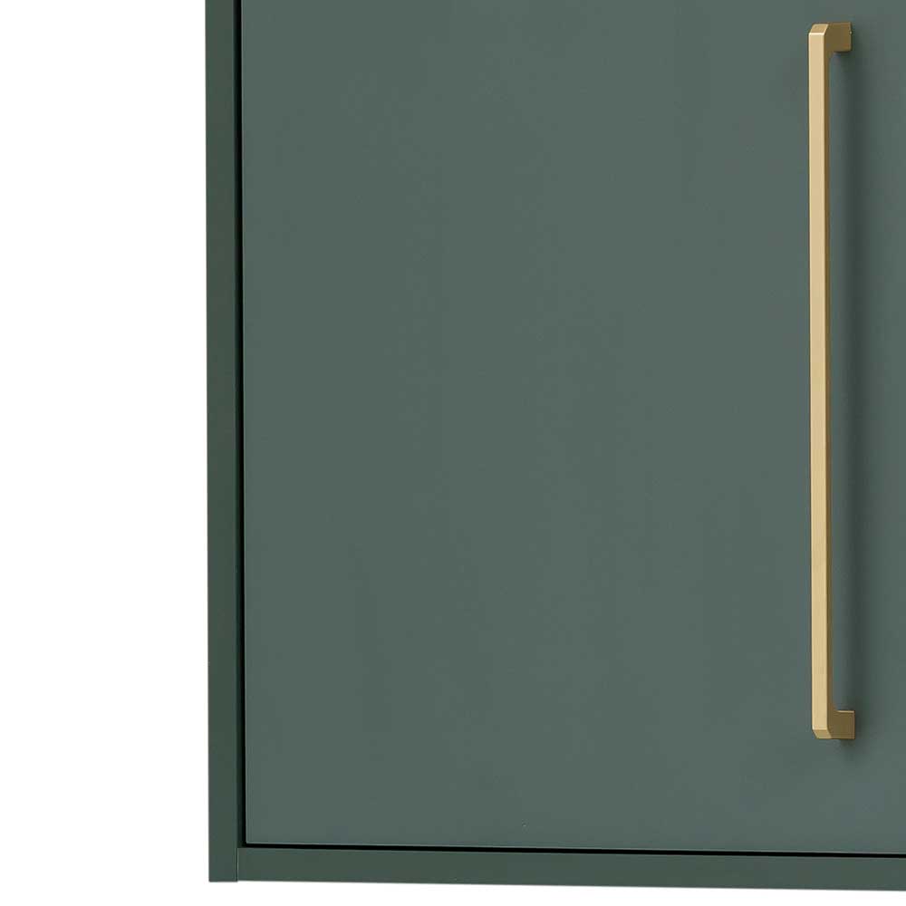 Badezimmer Hängeschrank in Dunkelgrün & Gold - Aqua