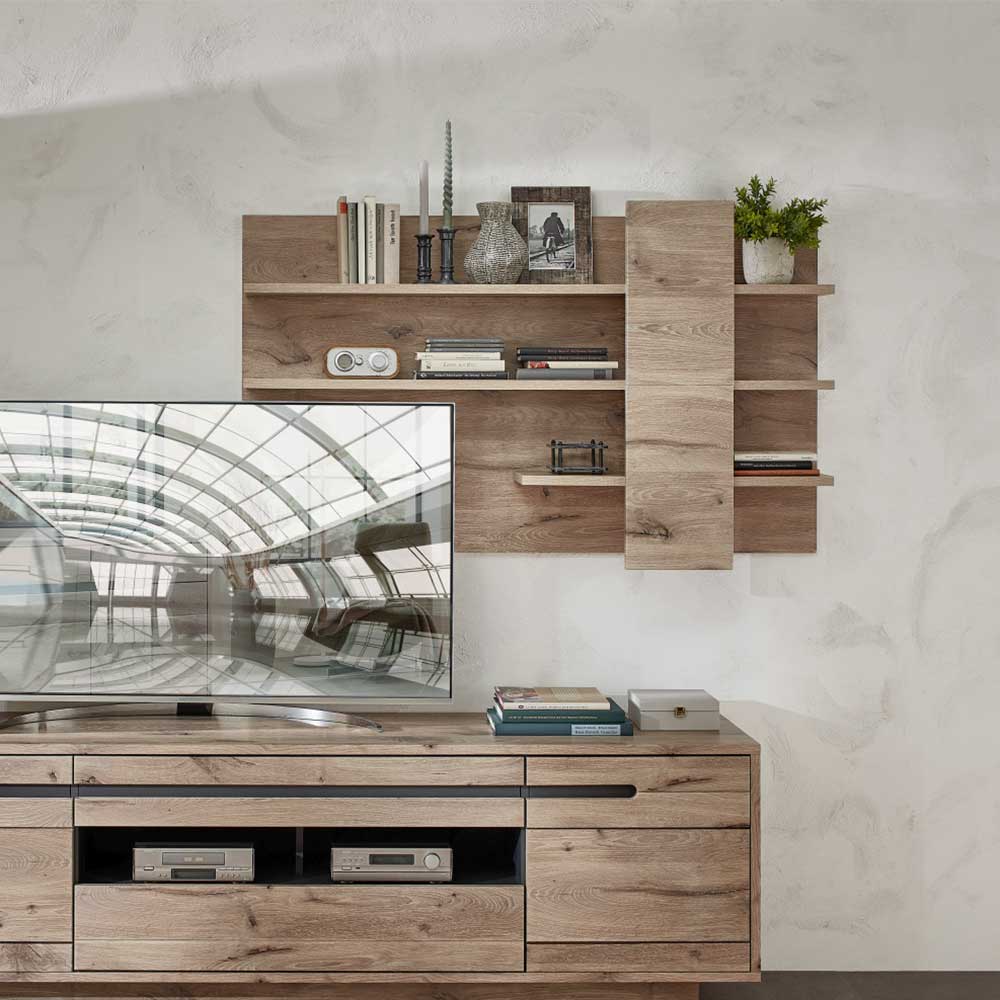 140x86x22 Wandregal in Wildeiche NB - Zelio