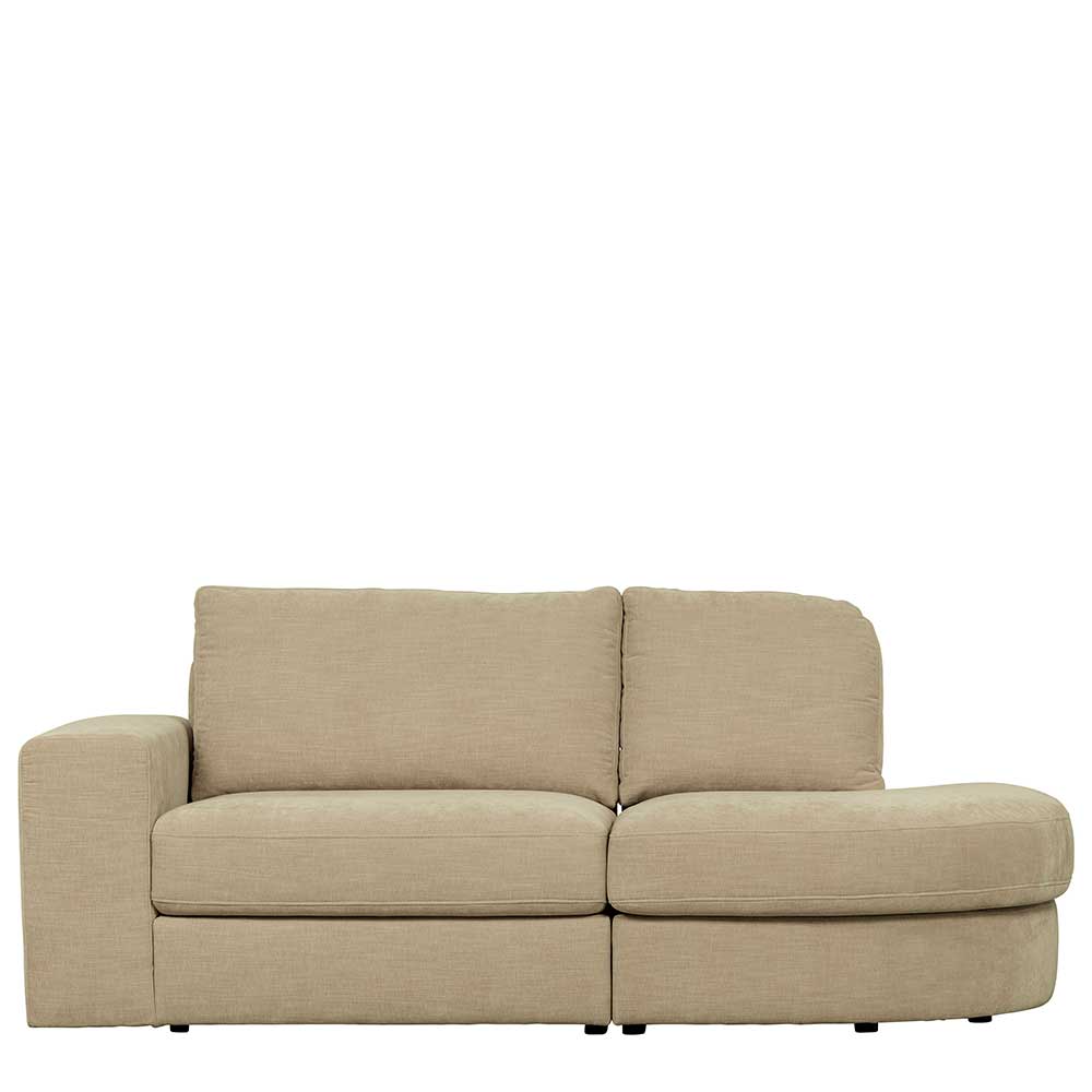 Sofamodul mit Rundung rechts in Beige - Mailan