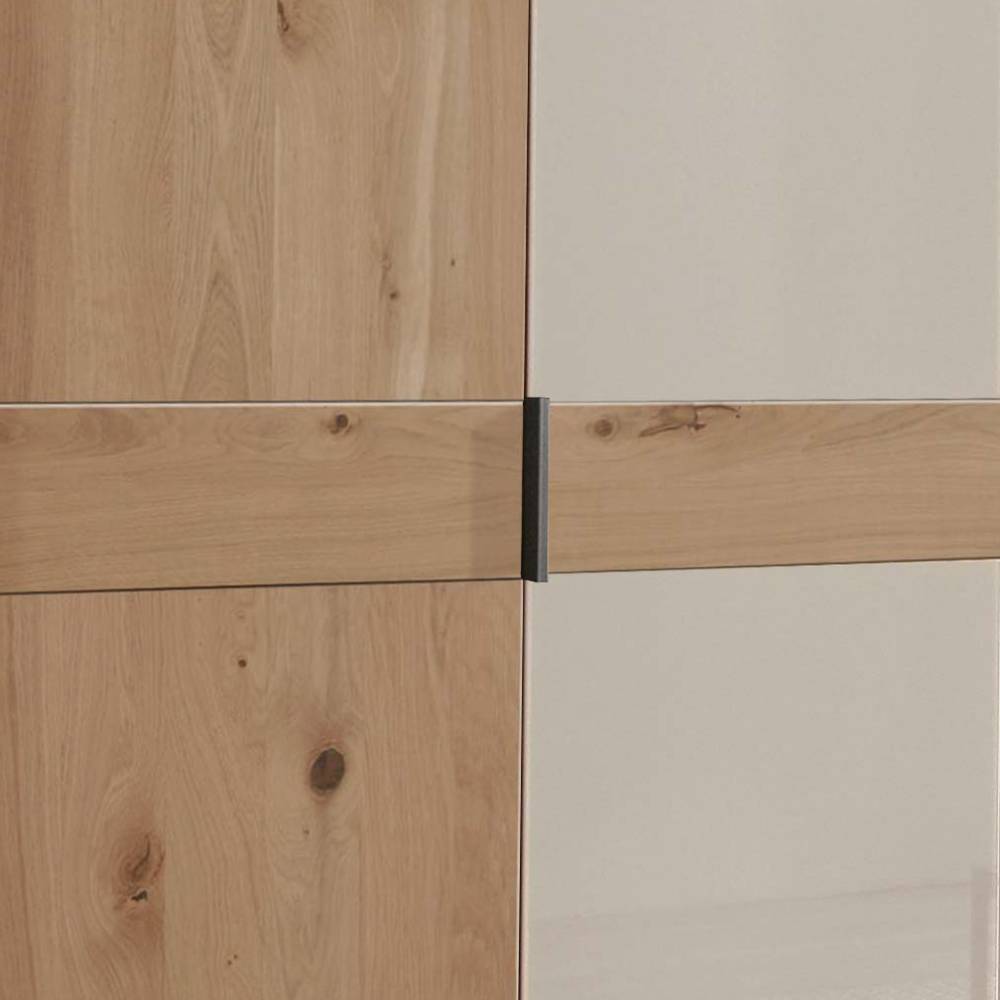 4-türiger Kleiderschrank in Eiche Bianco - Nikoba