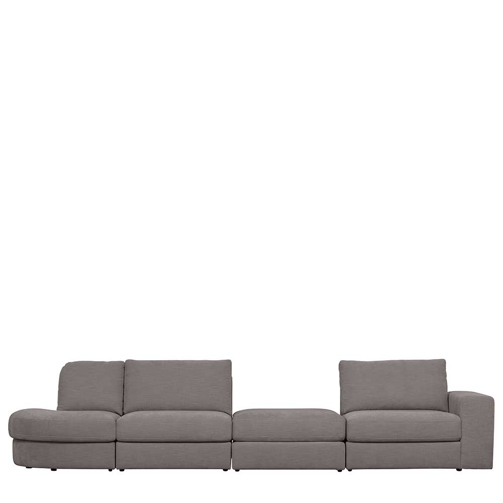 Modulsofa Einsitzer in Grau Stoff - Gregg