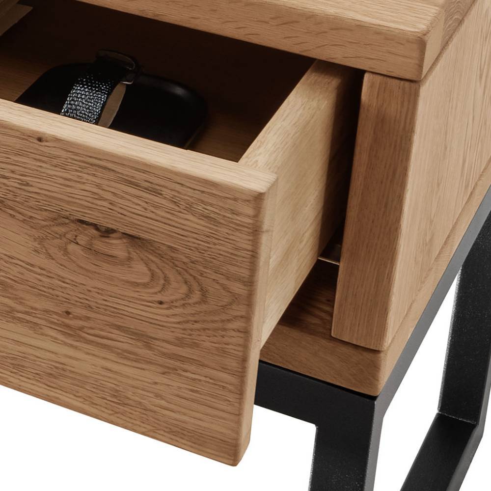 Design-Nachttisch aus Wildeiche Massivholz - Sangre