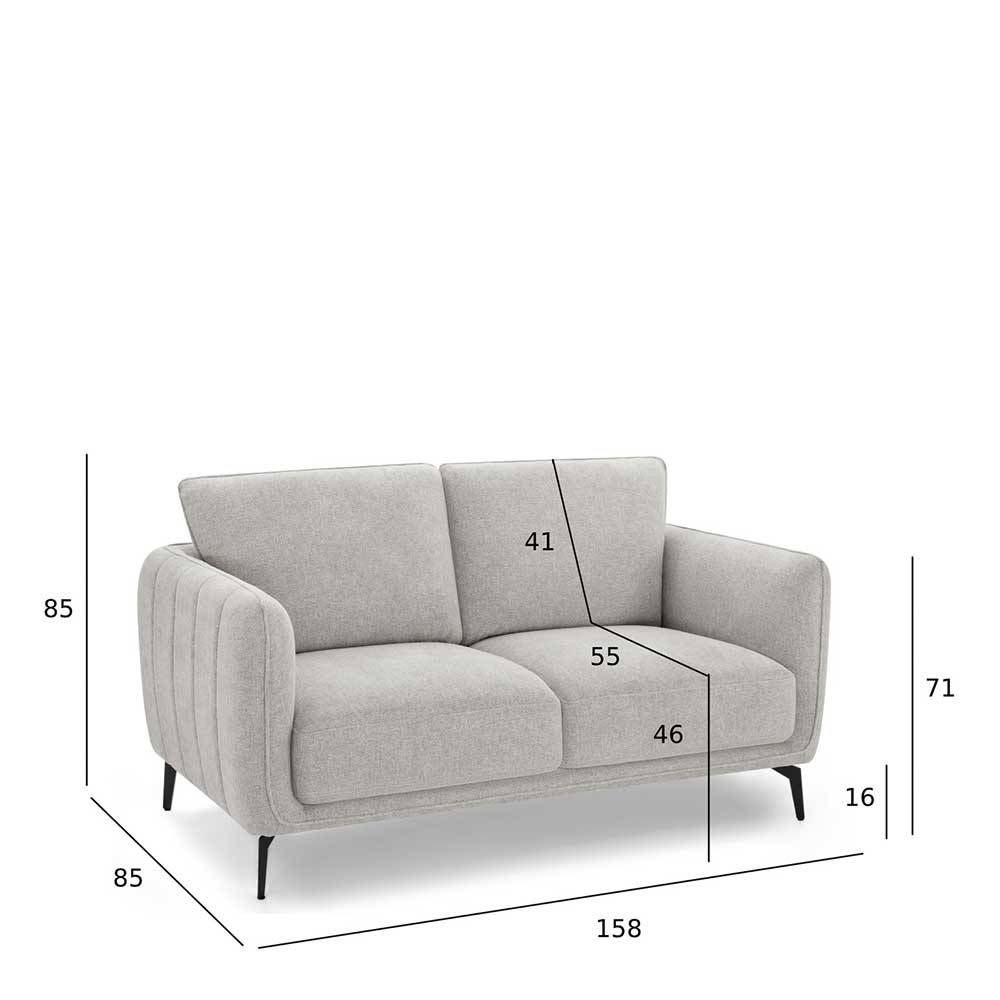 Hellgraues Sofa mit Taschenfederkern - Havilano