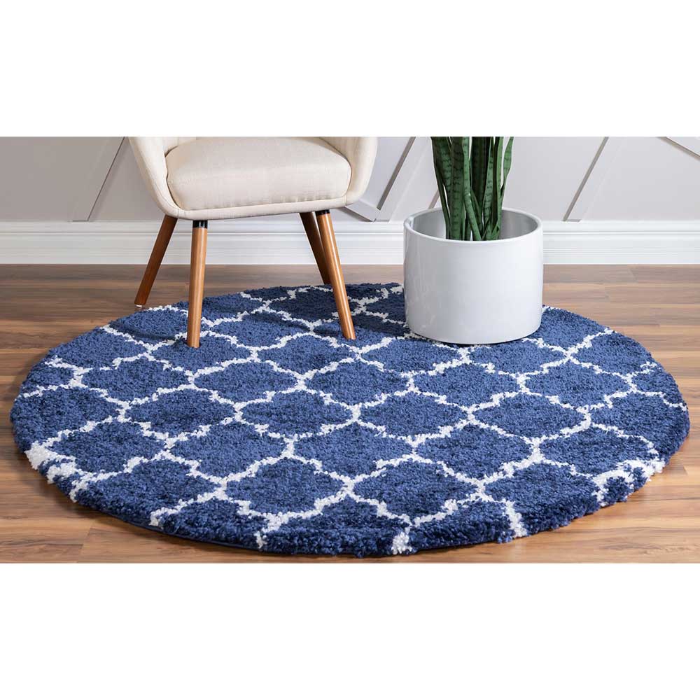 Runder Teppich mit hohem Flor 150 cm - Cranita