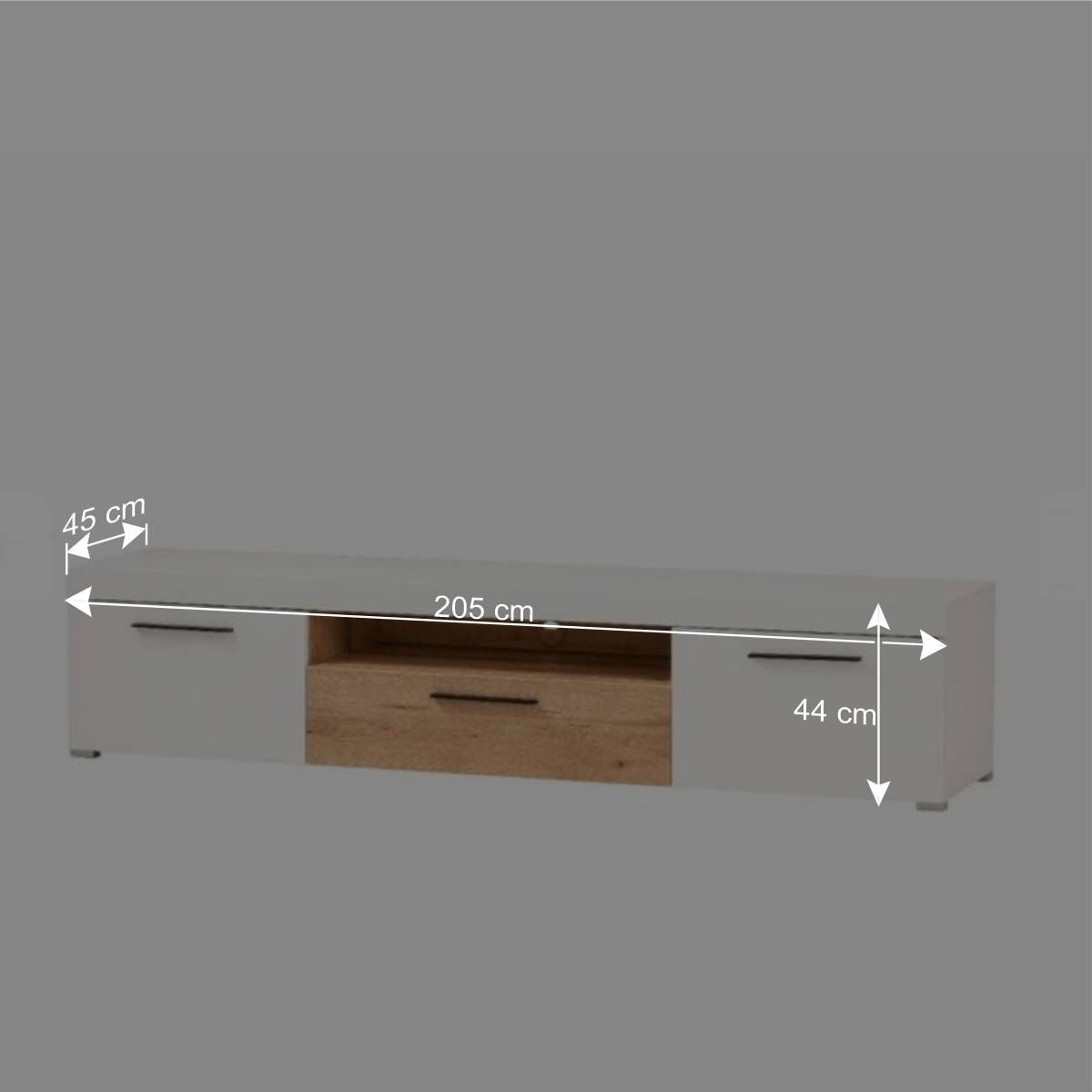 TV-Lowboard in Weiß - Acke