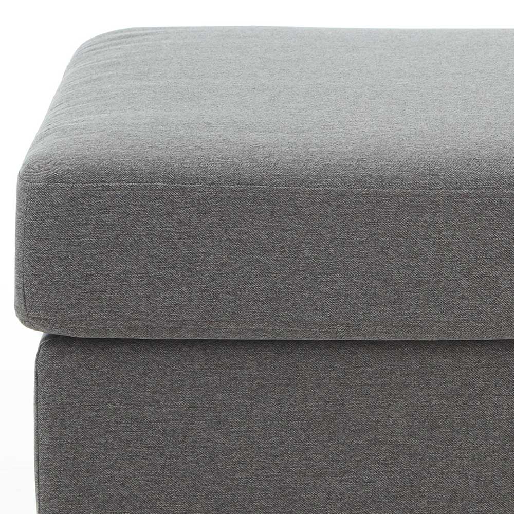 88x45x69 Polsterhocker in Grau Stoff - Lennart