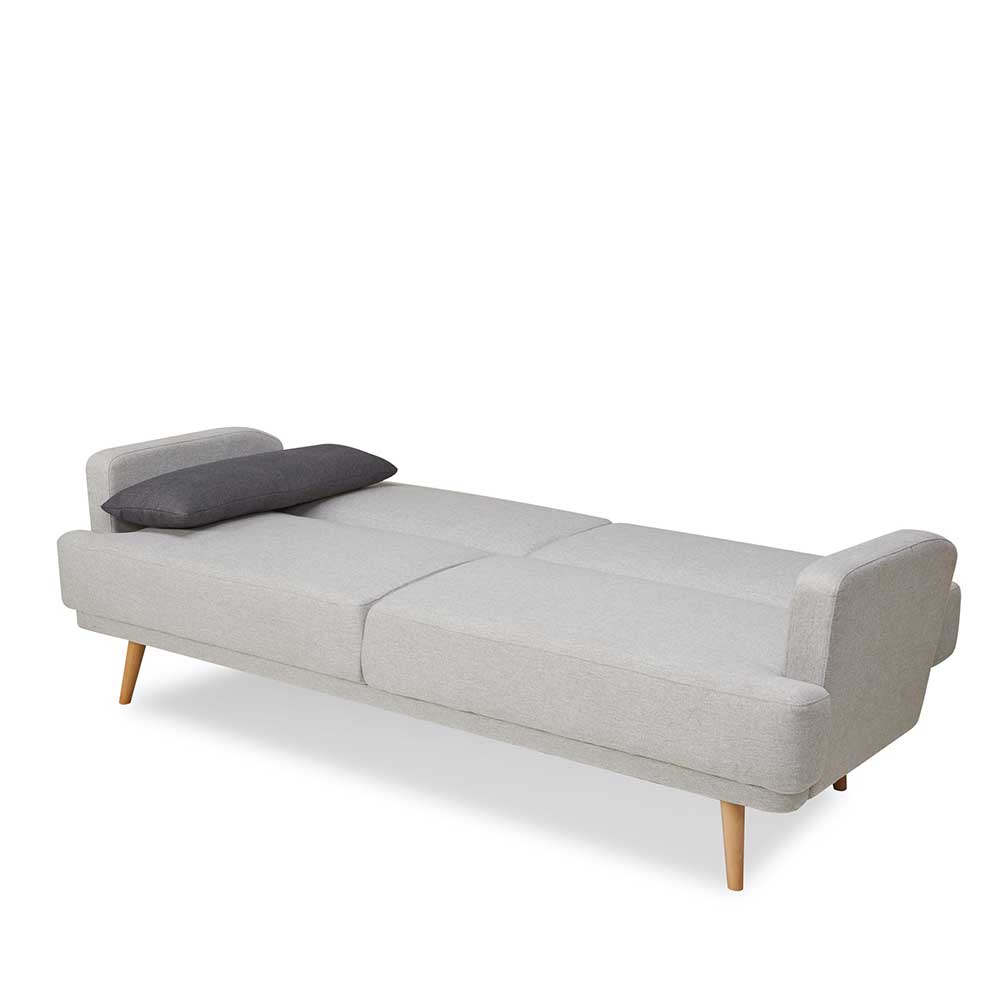 Schlafsofa in Hellgrau und Kiefer - Posadas