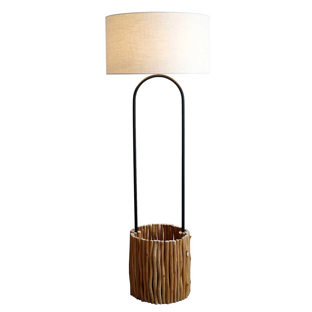 Scandi Chic Stehleuchte in Creme - Acacios