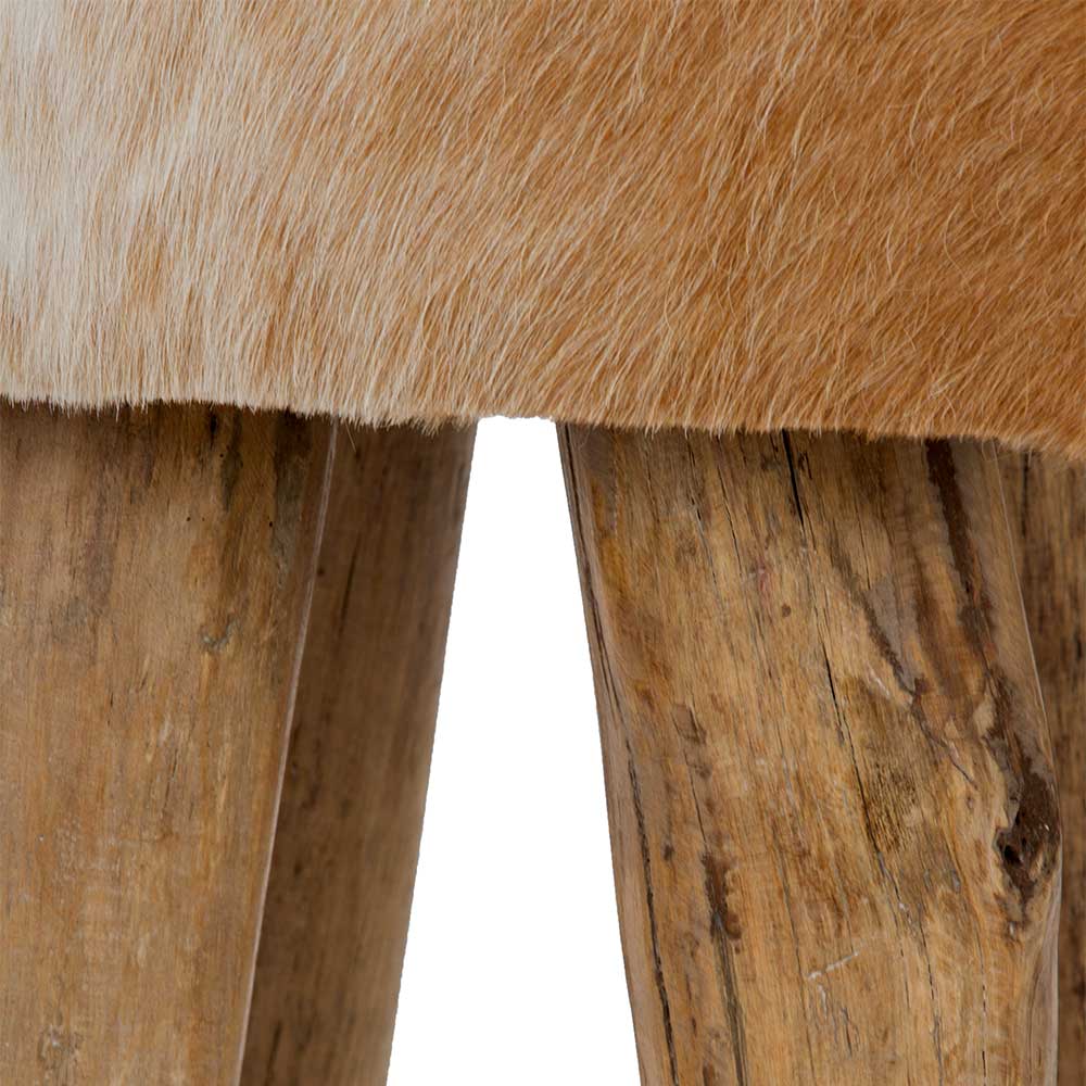 Hocker aus echtem Kuhfell - Tannilo