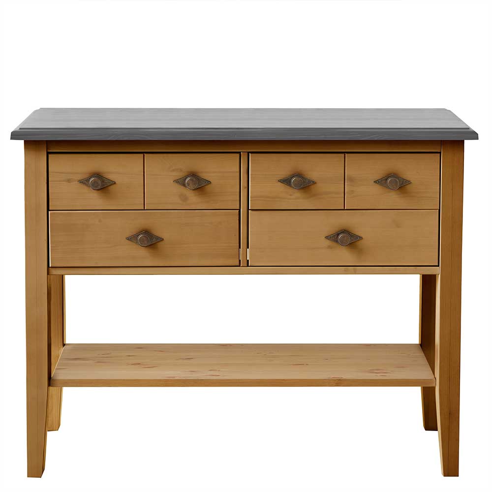102x79x35 Landhaus Kommode Tisch mit vier Schubladen - Eshelas