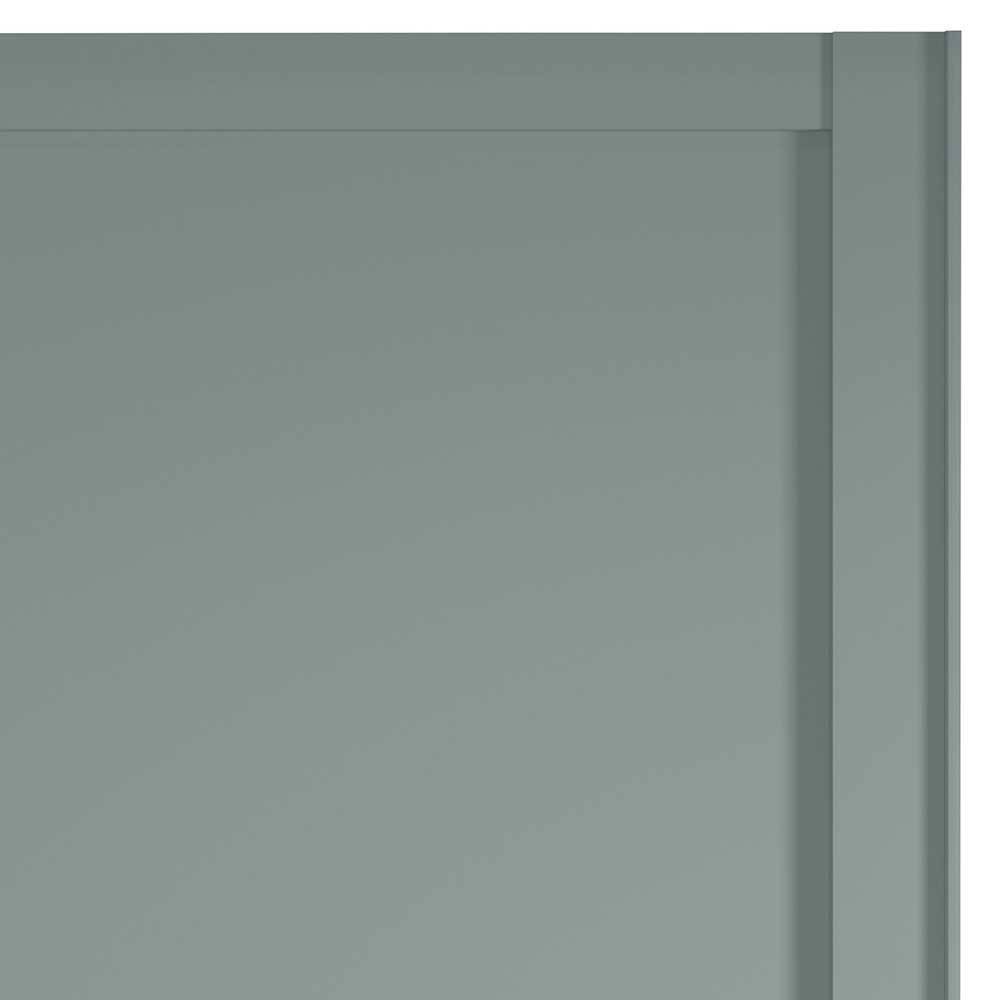 Schiebetürschrank in Graugrün mit Spiegel - Rajavo