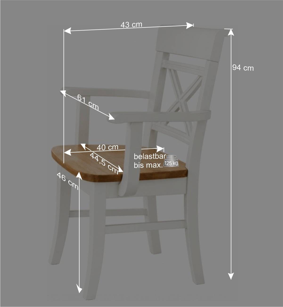 Essgruppe Lugon im Landhausstil (sechsteilig)